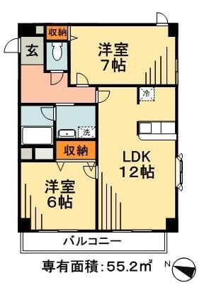 エスポワール篠崎の物件間取画像