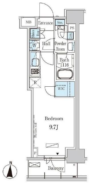 パークアクシス錦糸町ＷＥＳＴの物件間取画像