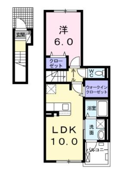 ＢＬＥＳＳ　青砥　Ａの物件間取画像