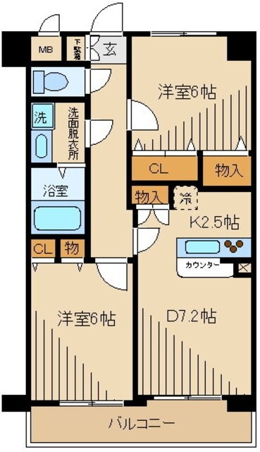 パルクヴェールの物件間取画像