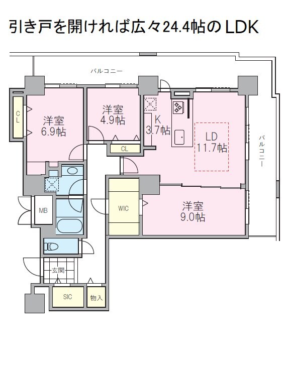 ロイヤルパークスタワー南千住の物件間取画像