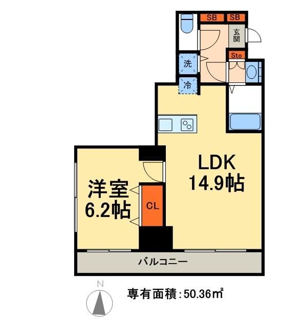 コンフォリア上野入谷の物件間取画像