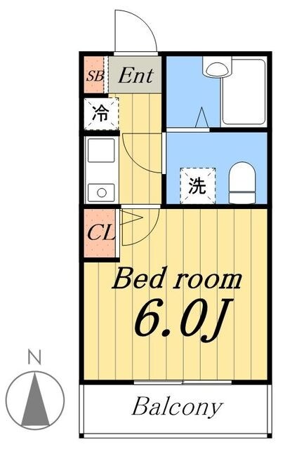アーベインテラス千住緑町B棟の物件間取画像