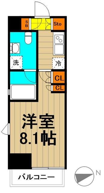 プラウドフラット門前仲町Vの物件間取画像