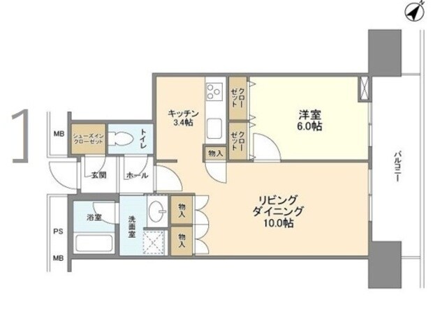 リガーレ日本橋人形町の物件間取画像