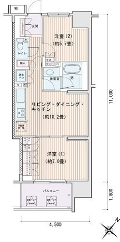 エスティメゾン豊洲レジデンスＣの物件間取画像