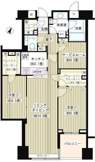 ＫＤＸレジデンス日本橋水天宮の物件間取画像