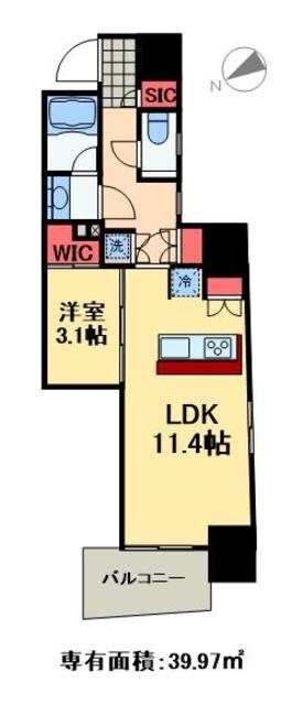 クレストコート清澄庭園の物件間取画像