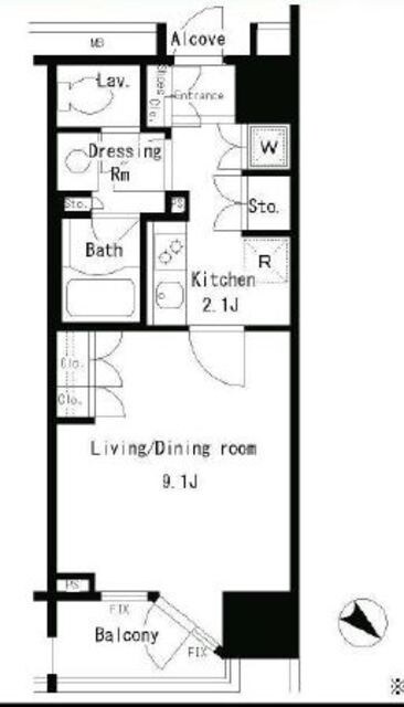 パークアクシス日本橋ステージの物件間取画像