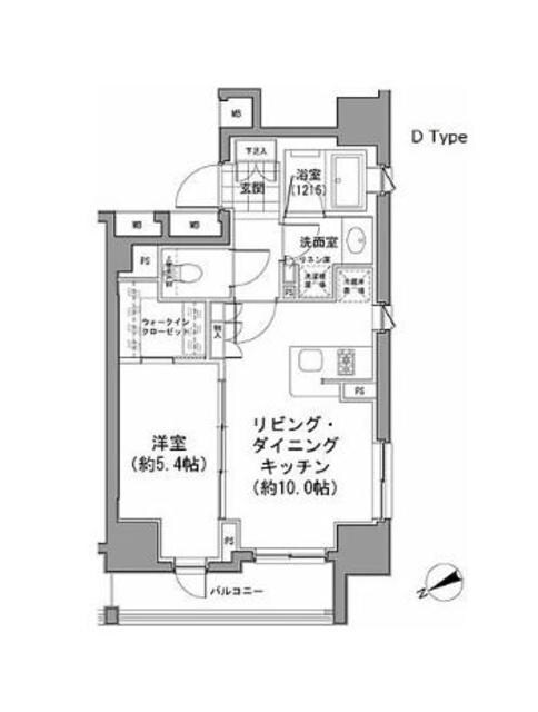 パークハビオ八丁堀の物件間取画像