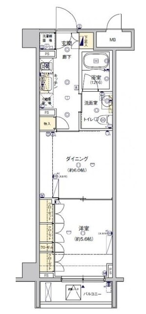 Feeth水天宮前の物件間取画像