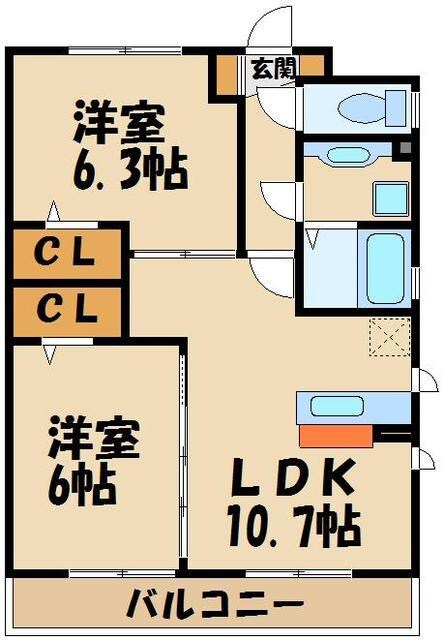 エクセルハイムIの物件間取画像