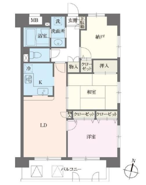 本駒込Ｋマンションの物件間取画像