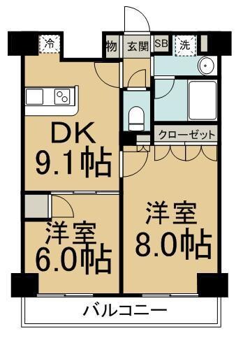 エスティメゾン赤羽の物件間取画像