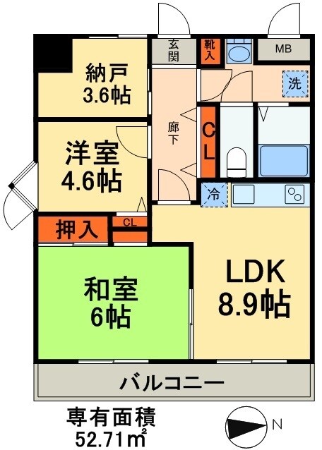 マンション白陽の物件間取画像