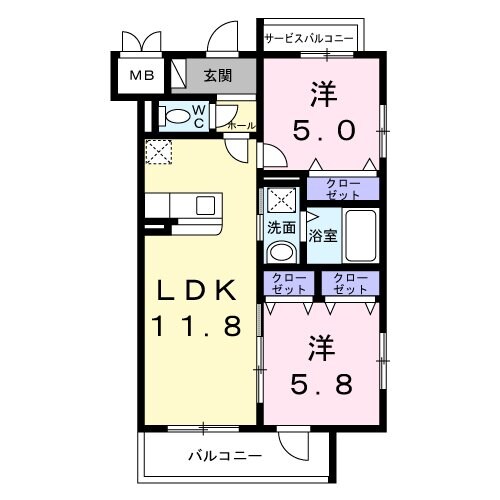 ソレアード志茂の物件間取画像