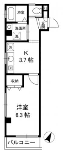 グランドール北上野の物件間取画像