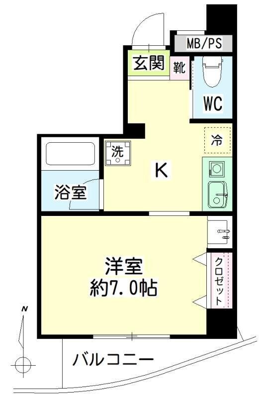 第１３１新井ビル（エーデルブルーメ島根）の物件間取画像