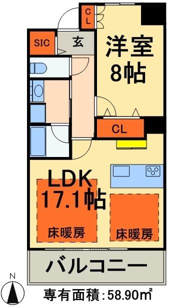 ロイヤルパークス新田の物件間取画像