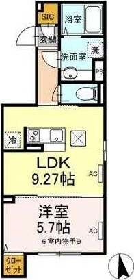 ラリュール清川Ｃの物件間取画像