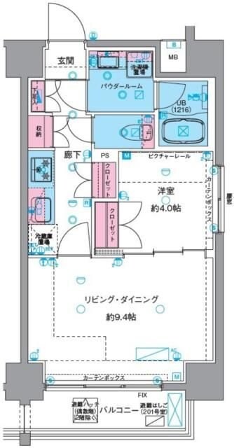 GENOVIA浅草VIskygardenの物件間取画像