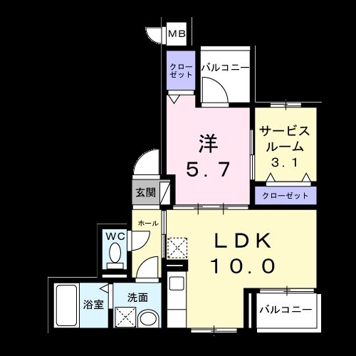 ロンセブンの物件間取画像