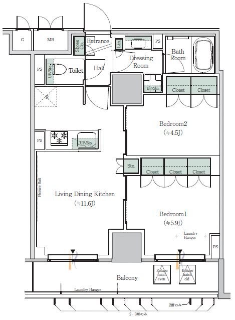 ONE ROOF RESIDENCE NISHINIPPORIの物件間取画像