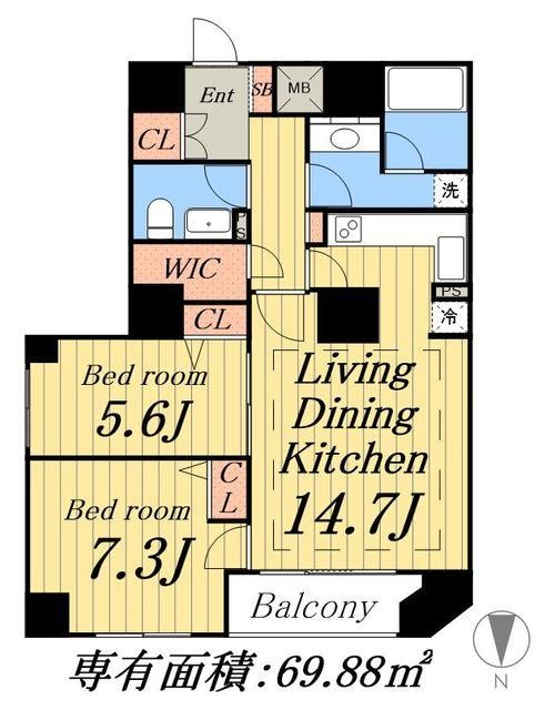 プライムアーバン千住の物件間取画像