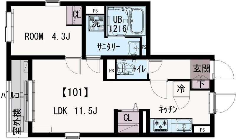 IXO陽桜の物件間取画像