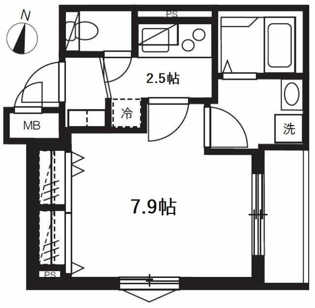 ミュオン北千住の物件間取画像