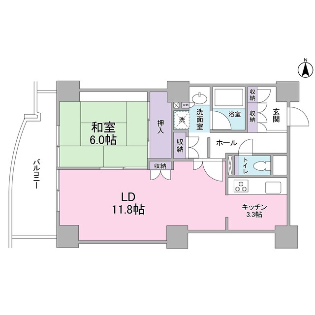 文京グリーンコートビュータワー本駒込の物件間取画像