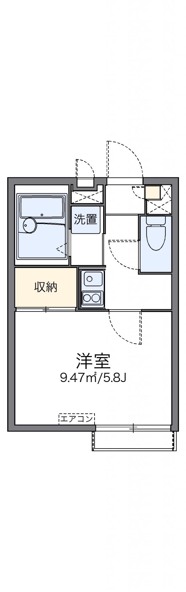 レオパレスデュオ　グラーティアの物件間取画像