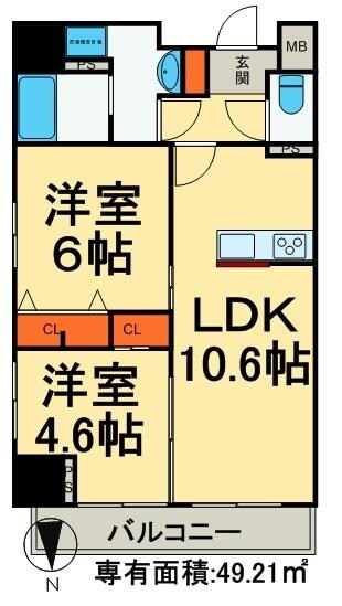 リバーレ浅草ウエストの物件間取画像