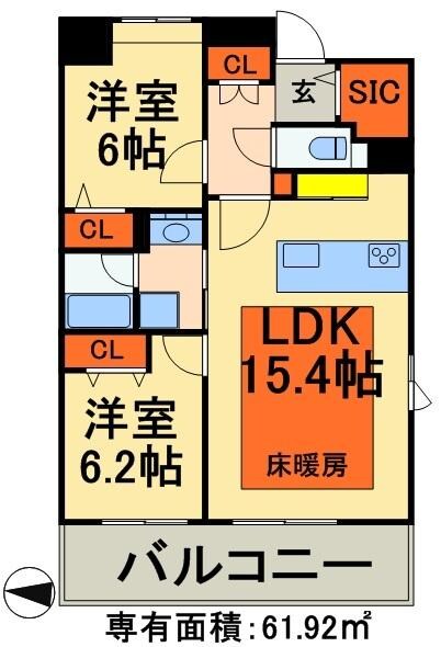 ロイヤルパークス新田の物件間取画像