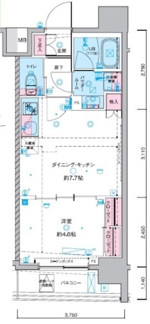 GENOVIA 東神田 green veilの物件間取画像