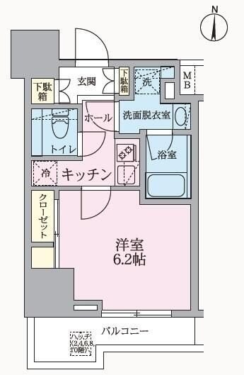 ＡＲＫＭＡＲＫ浅草の物件間取画像