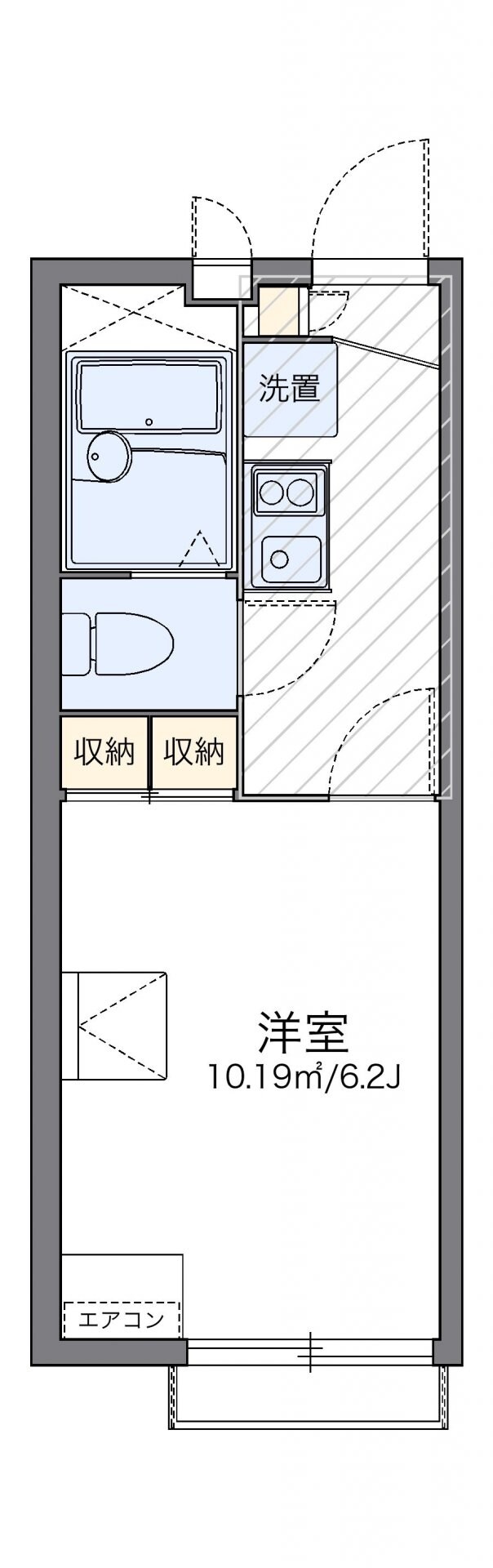 レオパレスエメラルドグリーンの物件間取画像