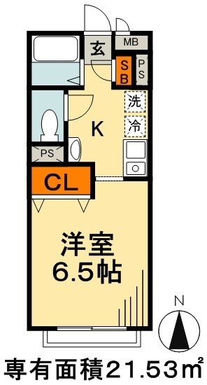 トゥリーフィールド壱番館の物件間取画像