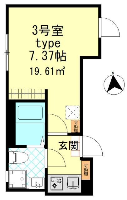 ローランギャロス四ツ木の物件間取画像