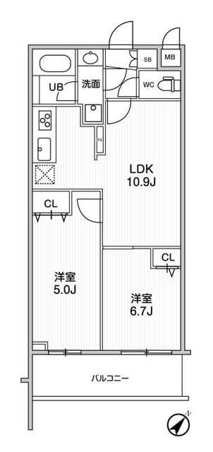 ＬＩＭＥ　ＲＥＳＩＤＥＮＣＥ　ＨＩＫＩＦＵＮＥの物件間取画像