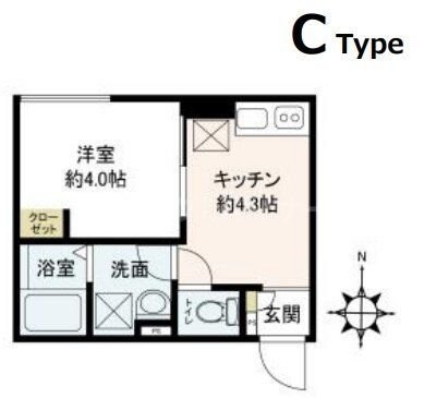 エスメラルダ日暮里の物件間取画像