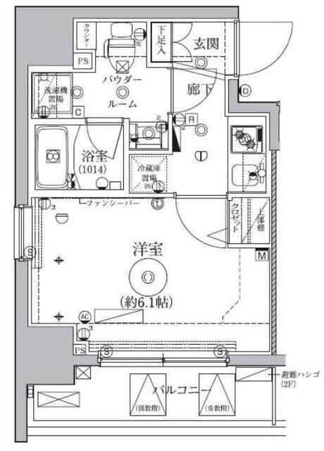 クレイシア品川戸越の物件間取画像