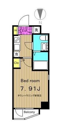 アペルト西新宿の物件間取画像