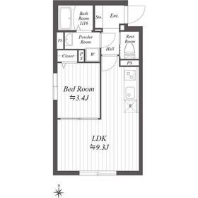 プラティーク住吉の物件間取画像