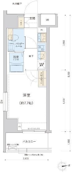 ジェノヴィア東日本橋駅前グリーンヴェールの物件間取画像