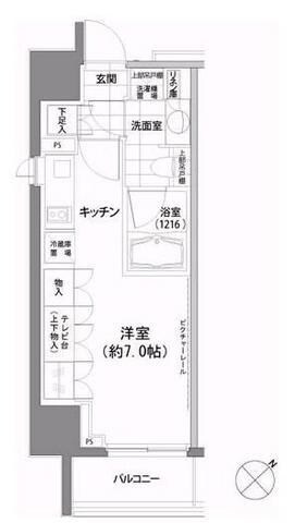 パークハビオ渋谷の物件間取画像