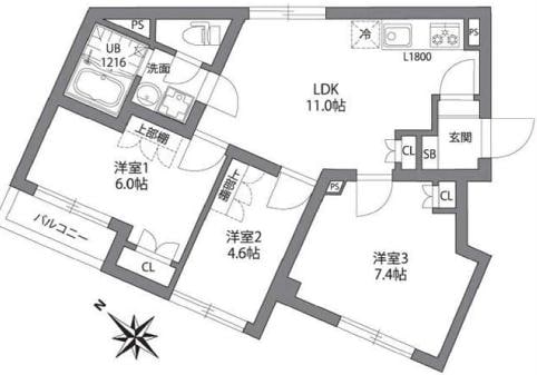 ジェムストーン目黒南の物件間取画像