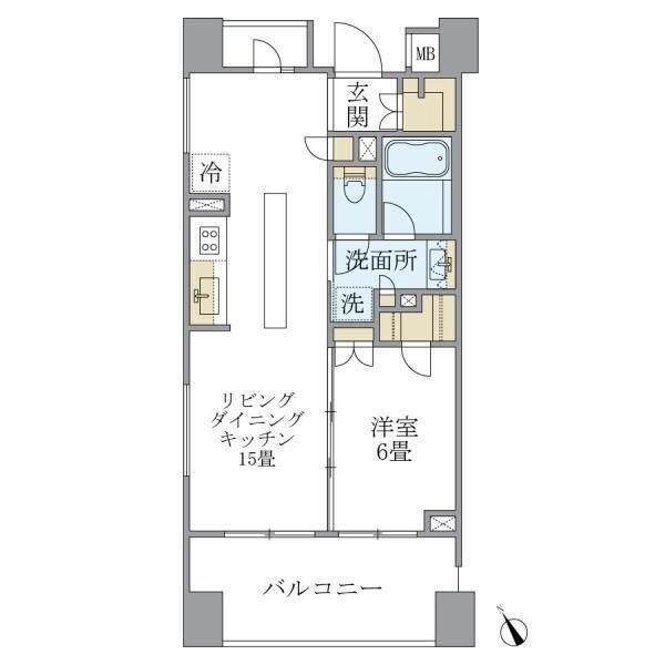 アパートメンツ三田の物件間取画像