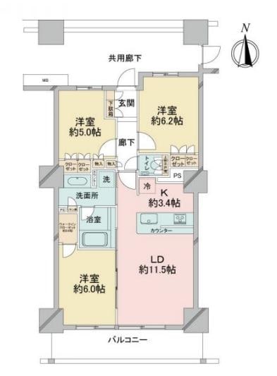 プライムパークス品川シーサイドザタワーの物件間取画像