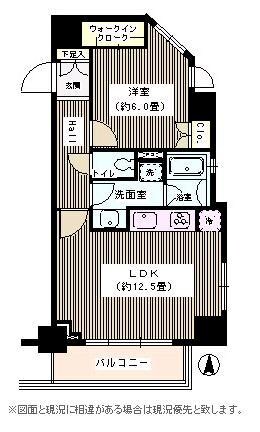 グローリオ東新宿の物件間取画像